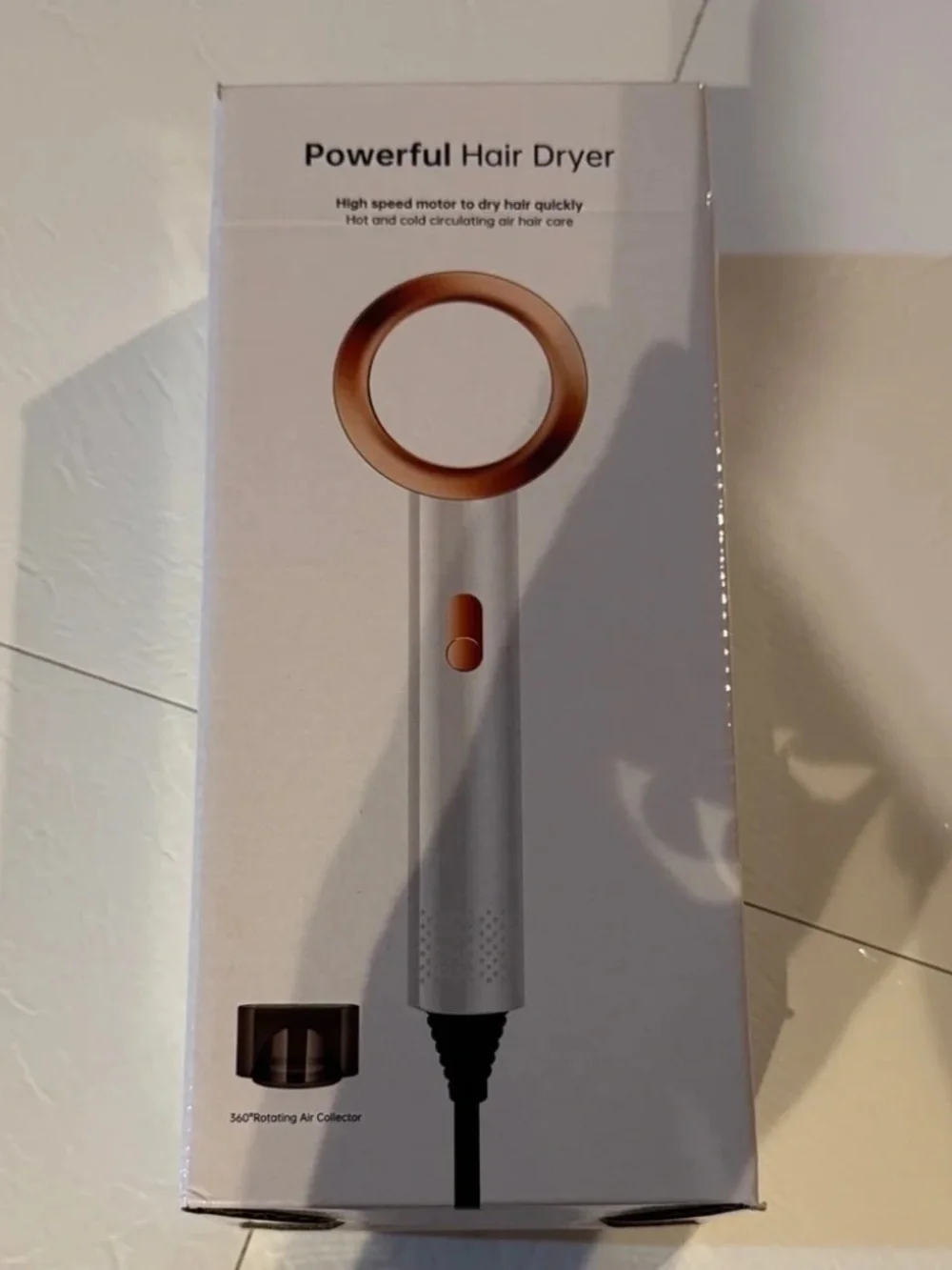 Powerful Hair Dryer with High Speed Motor hot and cold circulating air NIB